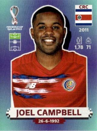 Joel Campbell – FIFA World Cup 2022 Qatar - Standard Edition, Nr. CRC17