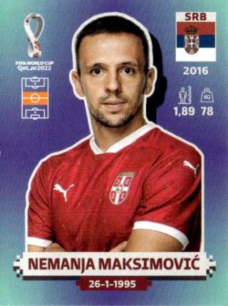 Nemanja Maksimović – FIFA World Cup 2022 Qatar - Standard Edition, Nr. SRB13