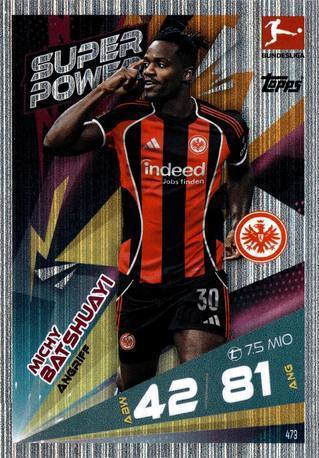 Michy Batshuayi (Eintracht Frankfurt) – Match Attax Bundesliga 2025/26, Nr. 473