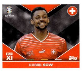 Djibril Sow – UEFA Euro 2024, Nr. SUI-TOP2