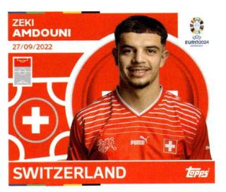 Zeki Amdouni – UEFA Euro 2024, Nr. SUI19