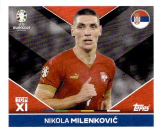 Nikola Milenković – UEFA Euro 2024, Nr. SRB-TOP1