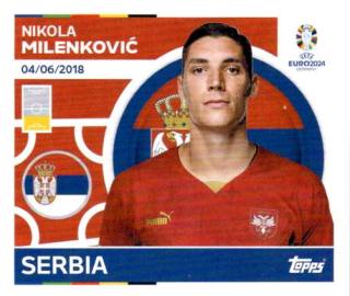 Nikola Milenković – UEFA Euro 2024, Nr. SRB8