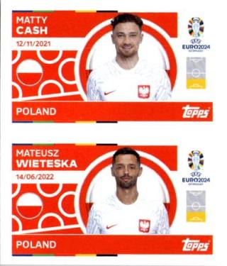 Matty Cash / Mateusz Wieteska – UEFA Euro 2024, n. POL4-5