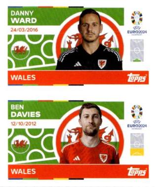 Danny Ward / Ben Davies – UEFA Euro 2024, n. WAL2-3