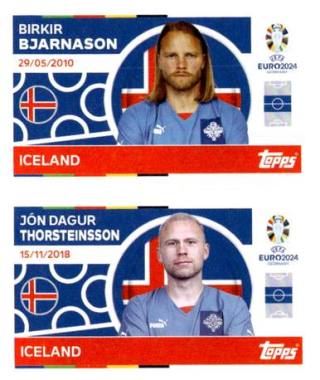 Birkir Bjarnason / Jón Dagur Thorsteinsson – UEFA Euro 2024, n. ICE10-11