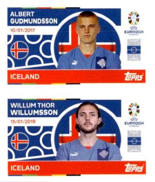 Albert Guðmundsson / Willum Thor Willumsson – UEFA Euro 2024, n. ICE12-13