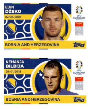 Edin Džeko / Nemanja Bilbija – UEFA Euro 2024, n. BIH12-13