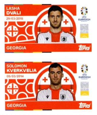Lasha Dvali / Solomon Kverkvelia – UEFA Euro 2024, Nr. GEO6-7