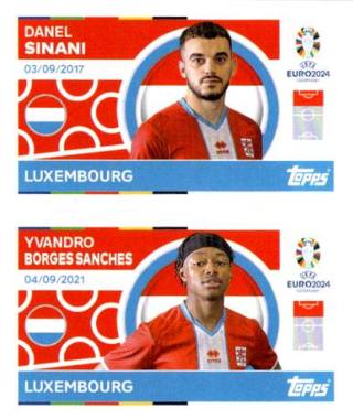 Danel Sinani / Yvandro Borges Sanches – UEFA Euro 2024, n. LUX14-15