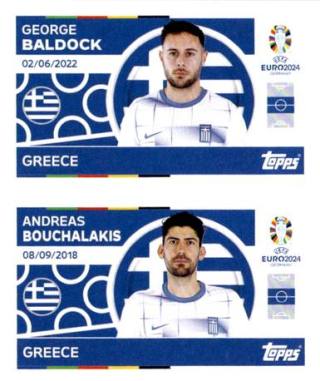 George Baldock / Andreas Bouchalakis – UEFA Euro 2024, n. GRE8-9