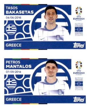 Tasos Bakasetas / Petros Mantalos – UEFA Euro 2024, n. GRE12-13