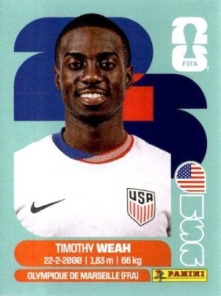 Timothy Weah – FIFA World Cup 2026 - Standard Edition, Nr. USA12