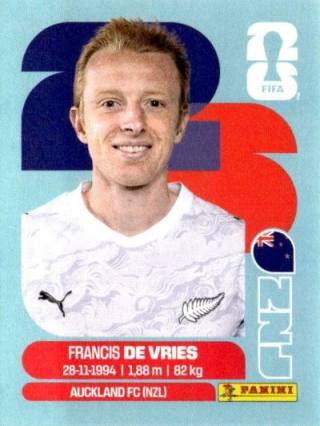 Francis de Vries – FIFA World Cup 2026 - Standard Edition, Nr. NZL8