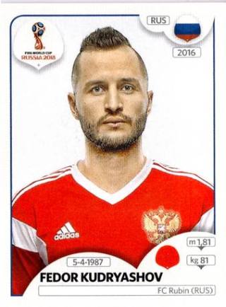 Fjodor Wassiljewitsch Kudrjaschow – FIFA World Cup 2018 Russia, Nr. 38