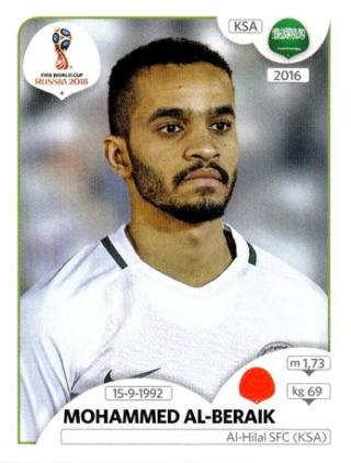Mohammed Al-Beraik – FIFA World Cup 2018 Russia, n.º 61