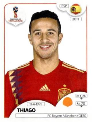 Thiago – FIFA World Cup 2018 Russia, Nr. 142