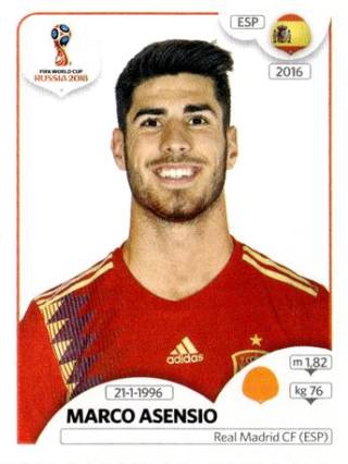Marco Asensio – FIFA World Cup 2018 Russia, Nr. 145