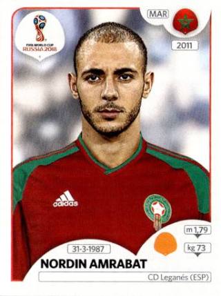 Nordin Amrabat – FIFA World Cup 2018 Russia, Nr. 164