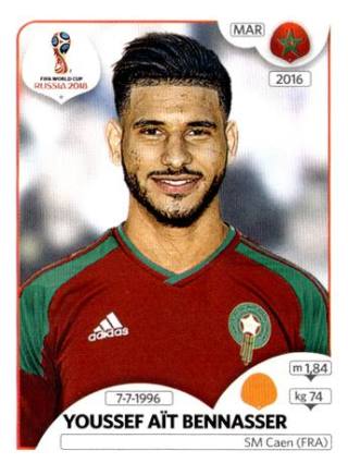 Youssef Aït Bennasser – FIFA World Cup 2018 Russia, Nr. 167