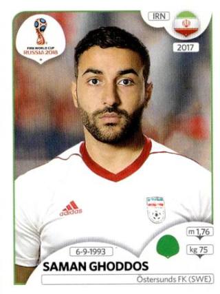 Saman Ghoddos – FIFA World Cup 2018 Russia, Nr. 187