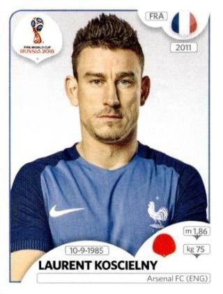Laurent Koscielny – FIFA World Cup 2018 Russia, Nr. 200