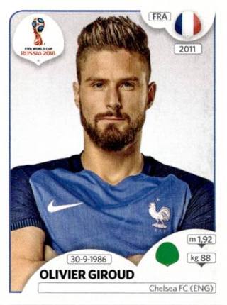 Olivier Giroud – FIFA World Cup 2018 Russia, Nr. 206