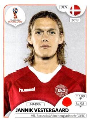 Jannik Vestergaard – FIFA World Cup 2018 Russia, Nr. 255
