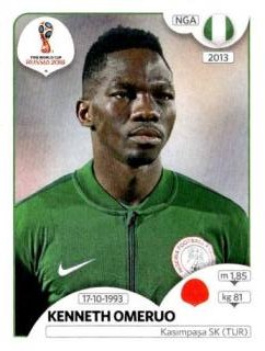 Kenneth Omeruo – FIFA World Cup 2018 Russia, Nr. 339