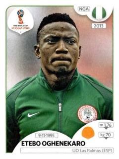 Etebo Oghenekaro – FIFA World Cup 2018 Russia, Nr. 343