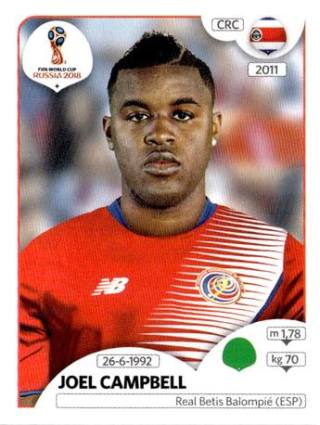 Joel Campbell – FIFA World Cup 2018 Russia, Nr. 409