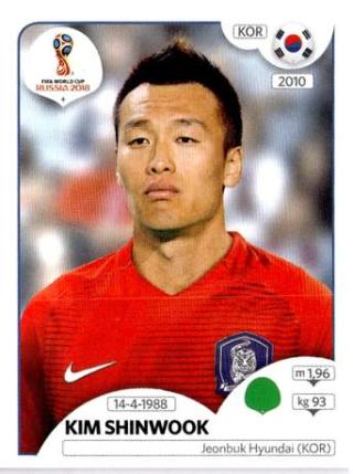 Kim Shinwook – FIFA World Cup 2018 Russia, Nr. 510