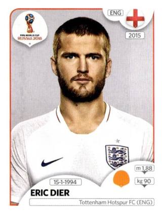 Eric Dier – FIFA World Cup 2018 Russia, Nr. 585