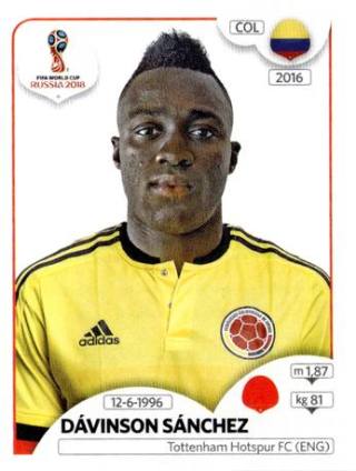 Davinson Sánchez – FIFA World Cup 2018 Russia, Nr. 638