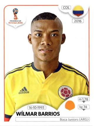 Wílmar Barrios – FIFA World Cup 2018 Russia, Nr. 645