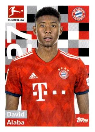 David Alaba – Fussball Bundesliga 2018/19, Nr. 201