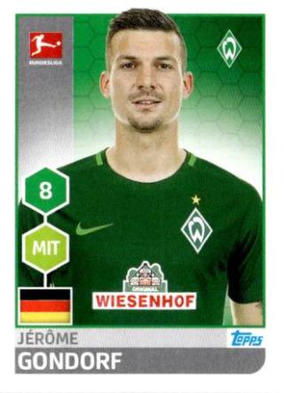 Jérôme Gondorf – Fussball Bundesliga 2017/18, Nr. 43
