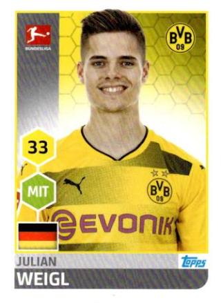Julian Weigl – Fussball Bundesliga 2017/18, Nr. 56