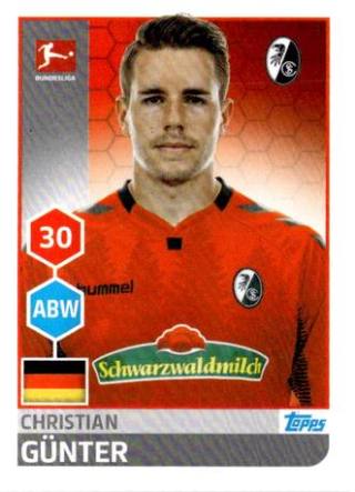 Christian Günter – Fussball Bundesliga 2017/18, Nr. 80