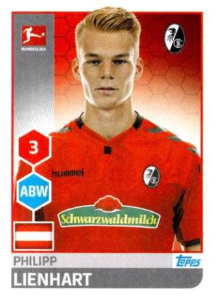 Philipp Lienhart – Fussball Bundesliga 2017/18, Nr. 83
