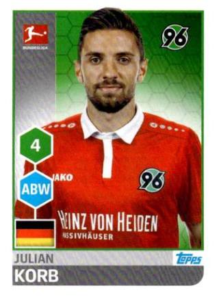 Julian Korb – Fussball Bundesliga 2017/18, Nr. 110