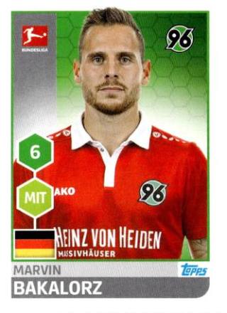 Marvin Bakalorz – Fussball Bundesliga 2017/18, Nr. 117