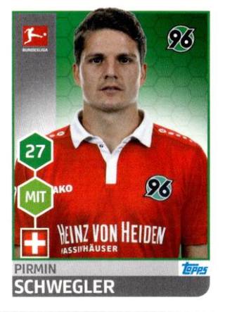 Pirmin Schwegler – Fussball Bundesliga 2017/18, Nr. 118