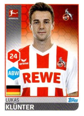 Lukas Klünter – Fussball Bundesliga 2017/18, Nr. 141