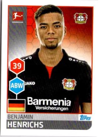 Benjamin Henrichs – Fussball Bundesliga 2017/18, n. 171