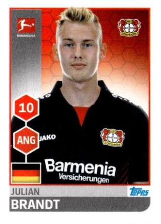 Julian Brandt – Fussball Bundesliga 2017/18, Nr. 183