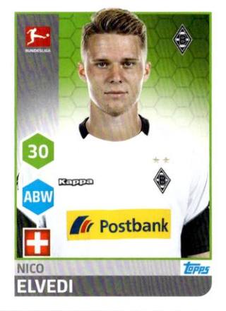 Nico Elvedi – Fussball Bundesliga 2017/18, Nr. 203
