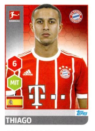 Thiago – Fussball Bundesliga 2017/18, Nr. 221