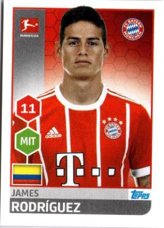 James Rodríguez – Fussball Bundesliga 2017/18, Nr. 222