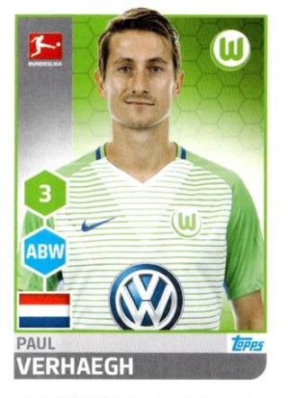 Paul Verhaegh – Fussball Bundesliga 2017/18, Nr. 260